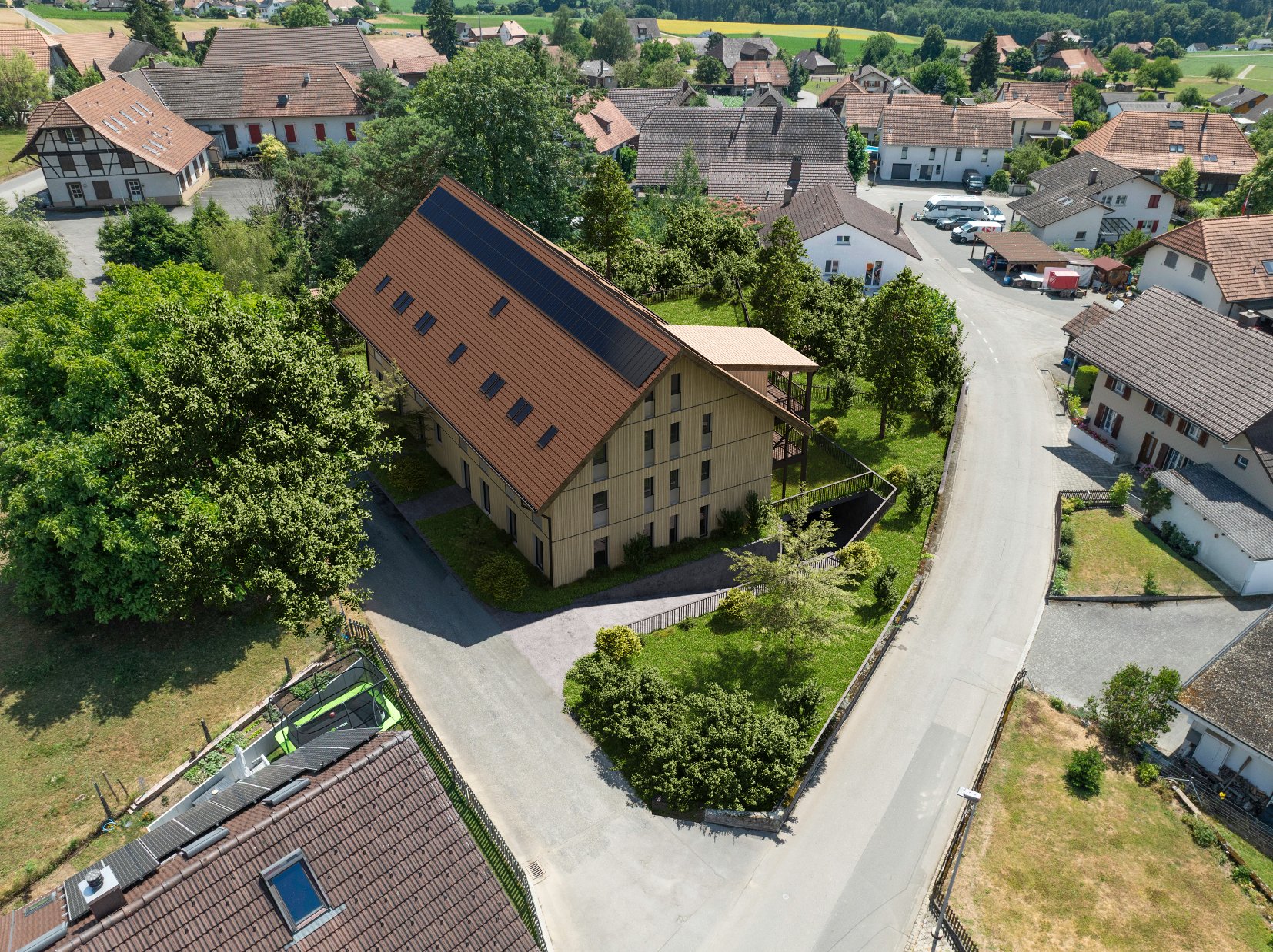 Visualisierung Daheim im OBERdorf im Dorfbild von Ammerzwil